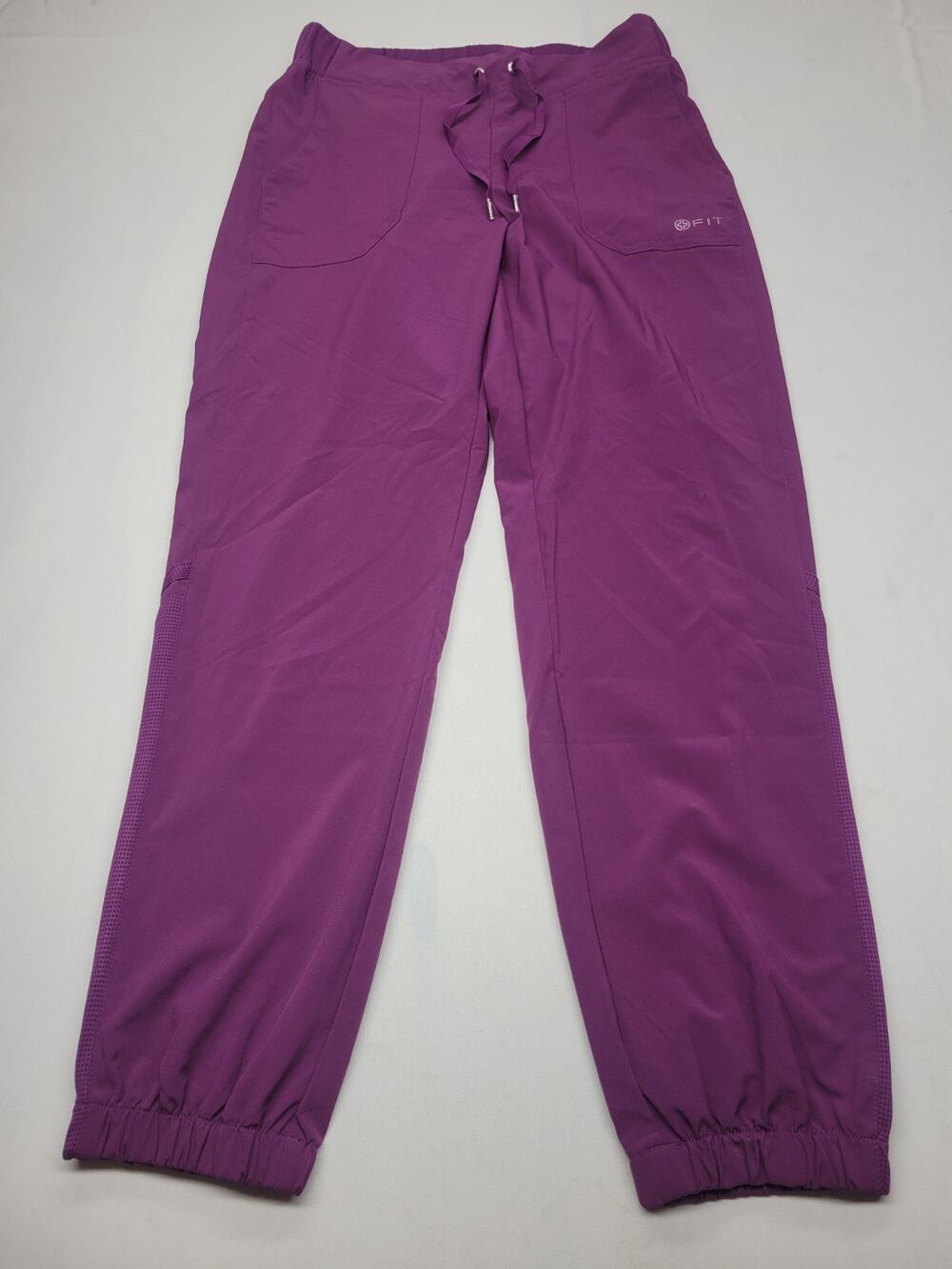 White Cross Fit Scrub Pants Pockets Medical Hospital Surgical Nursing Size M